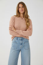 Mela Pullover Oat Mahogany Rose