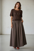 Irissa long skirt Demitasse