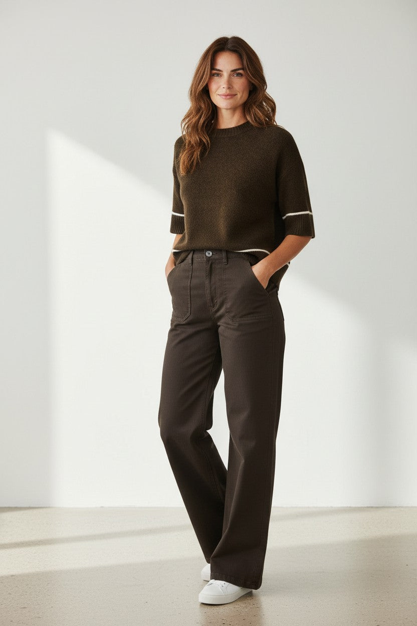 Jinie Knit Pullover Coffee Bean