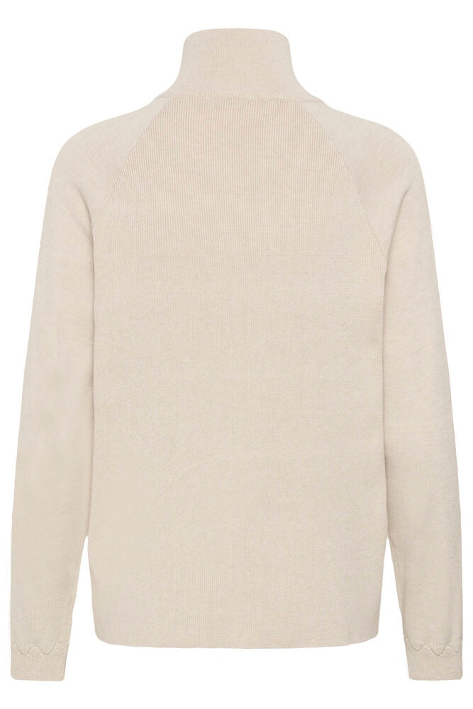 Dela Button Pullover Oat Melange