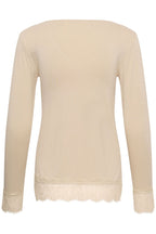 Alvaia LS Lace Tshirt Oatmeal