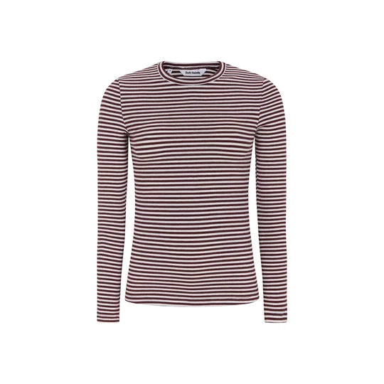 Fenja Stripe O-neck Top Vineyard Wine