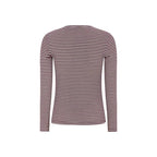 Fenja Stripe O-neck Top Vineyard Wine