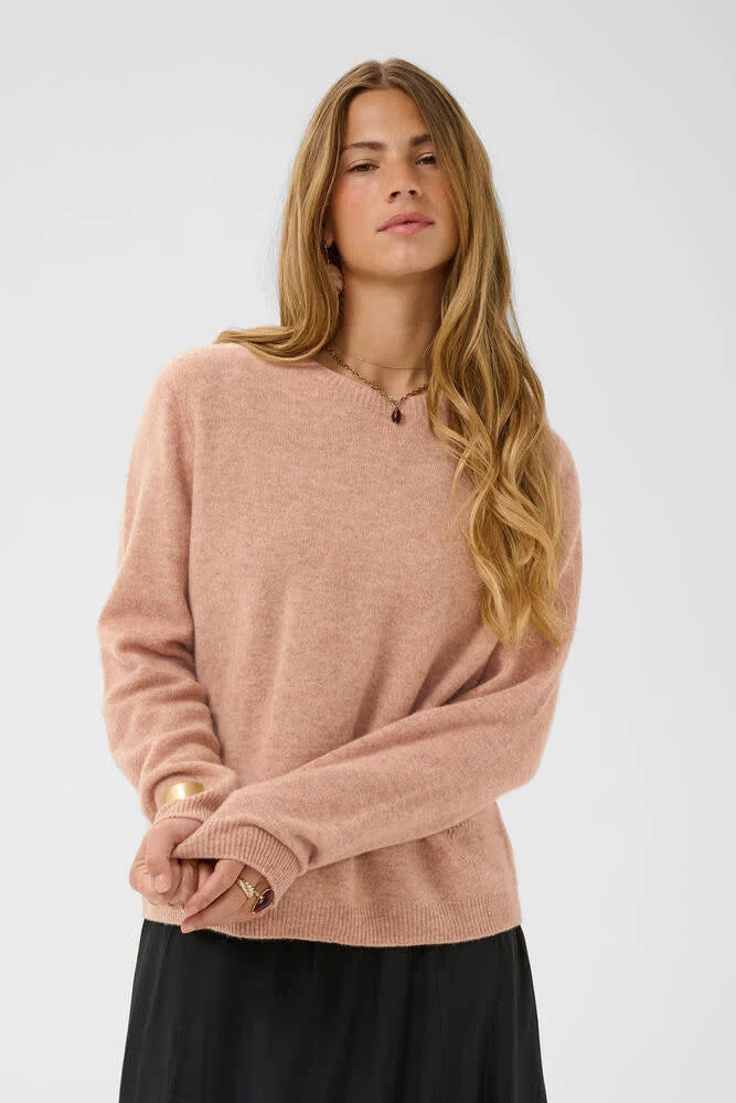 Mela Pullover Oat Mahogany Rose
