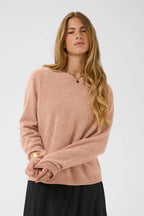 Mela Pullover Oat Mahogany Rose