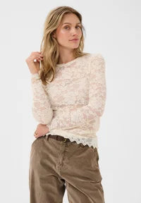 Pitia Lace Blouse Oatmeal